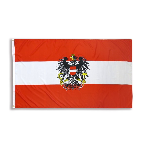 Sonia Originelli Österreich Mit Wappen Austria Fahne Flagge 90 X 150 Cm Fanartikel Hissfahne WM EM