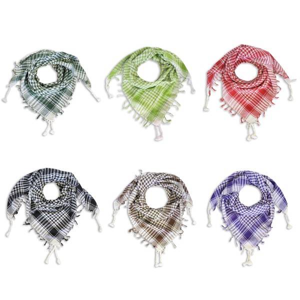 Sonia Originelli Pali Tuch Kariert Fransen Halstuch Baumwolle