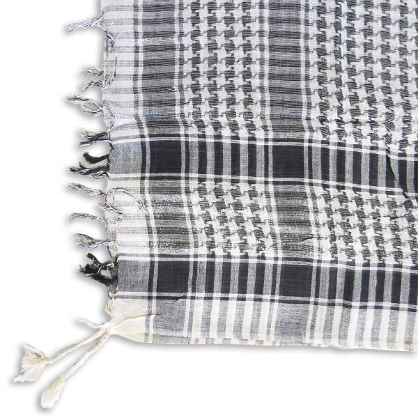 Sonia Originelli Pali Tuch Kariert Fransen Halstuch Baumwolle Silbergarn