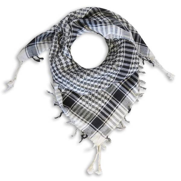 Sonia Originelli Pali Tuch Kariert Fransen Halstuch Baumwolle Silbergarn