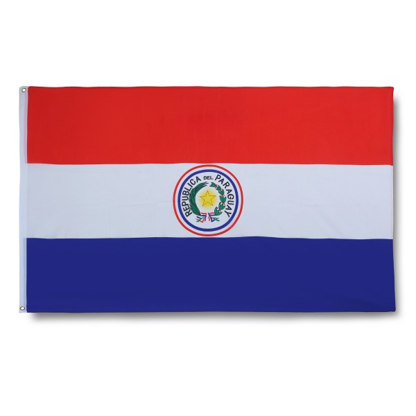 Sonia Originelli Paraguay Fahne Flagge 90 x 150 cm Fanartikel Hissfahne Ösen WM EM