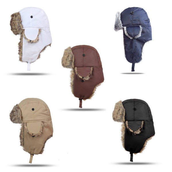 Sonia Originelli Pilotmütze Inka Eskimo Nylon Wasserabweisend Kunstfell Warm