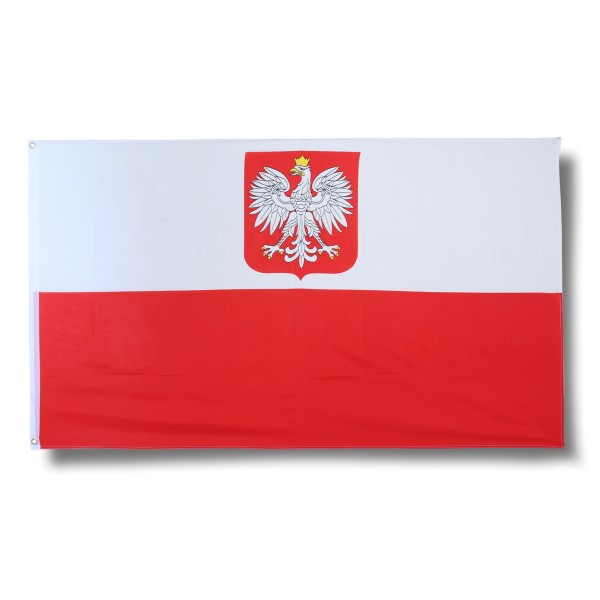 Sonia Originelli Polen mit Adler Poland Polska Fahne Flagge 90 x 150 cm Fanartikel Hissfahne Ösen WM EM