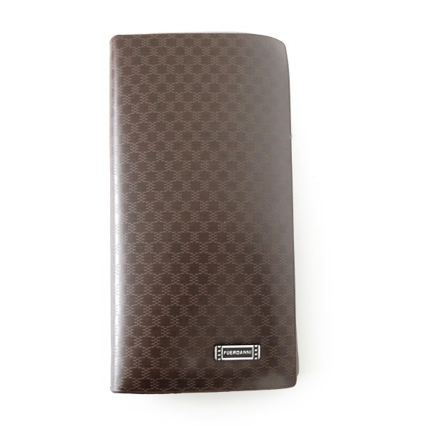 Sonia Originelli Portemonnaie Damen Geldbörse braun edel länglich matt glänzend Rauten