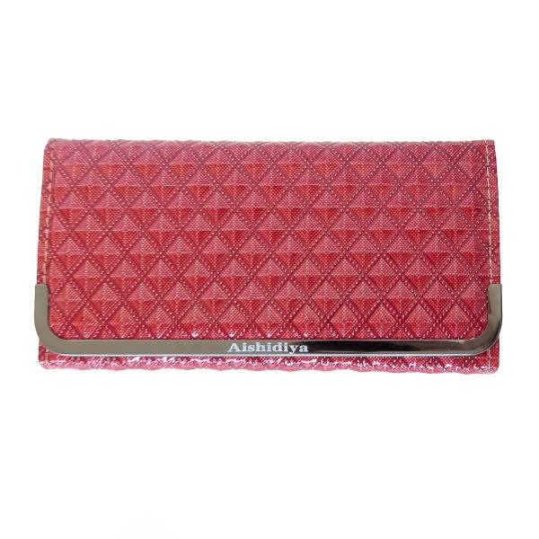 Sonia Originelli Portemonnaie Damen Geldbörse Clutch glänzend Lack 3D Optik Rauten