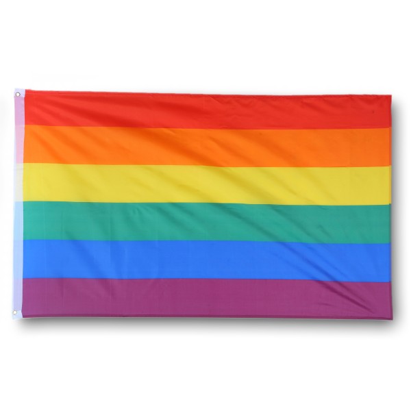 Sonia Originelli Regenbogen Pride Fahne Flagge 90 X 150 Cm Fanartikel Hissfahne Ösen WM EM
