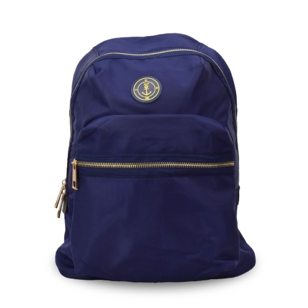 Sonia Originelli Rucksack unifarben Anker Symbol hochwertige Verarbeitung Laptop Fach