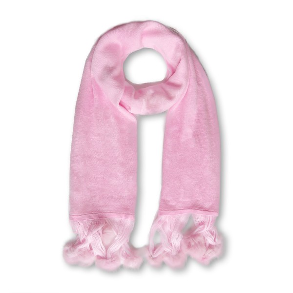 Sonia Originelli Schal Angora Viskose Bommel Winter Soft