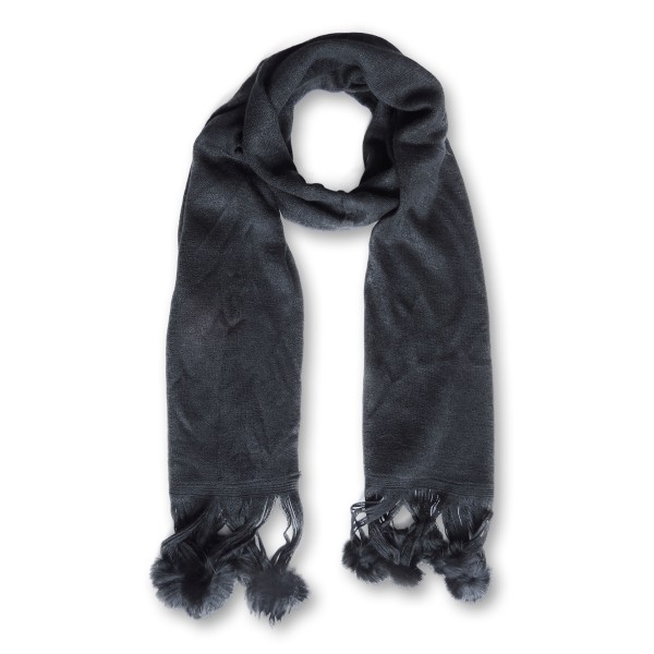 Sonia Originelli Schal Angora Viskose Bommel Winter Soft