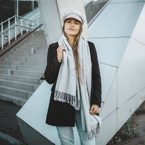 Sonia Originelli Schal Classic Unisex XXL Mit Fransen Wollmischung