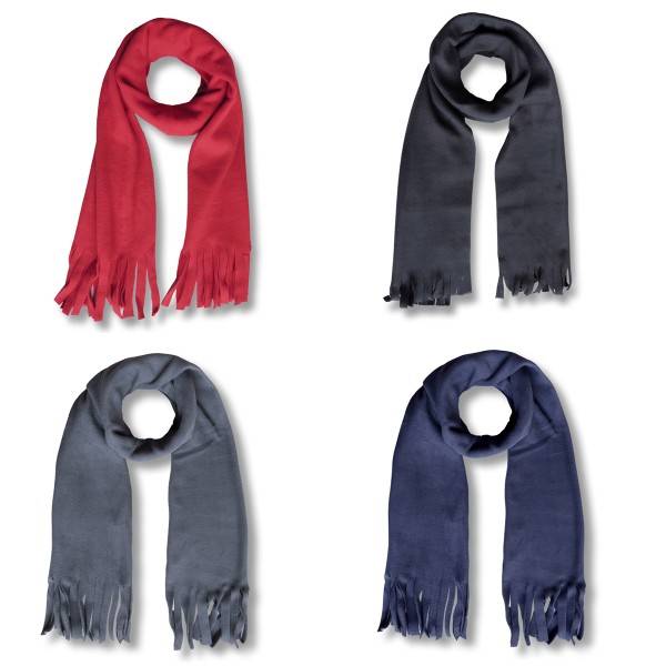 Sonia Originelli Schal Fleece Fransen Winter Einfarbig