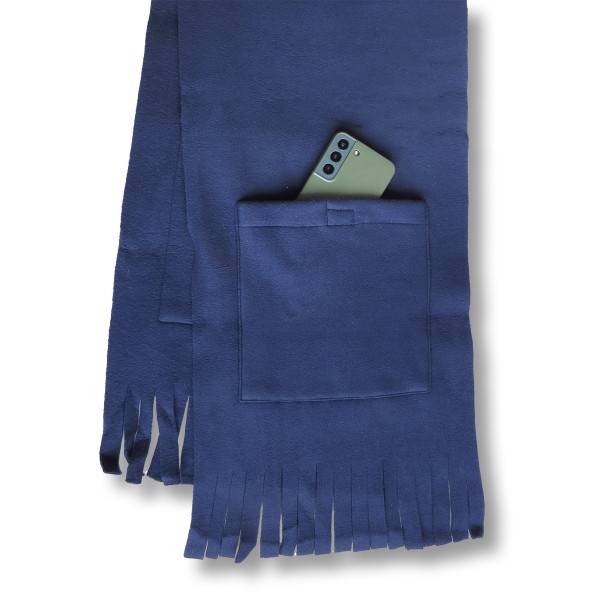 Sonia Originelli Schal Fleece Taschen Fransen Winter