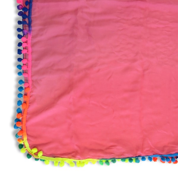 Sonia Originelli Schal Langschal "Bommel" Neon Bunt Sommer