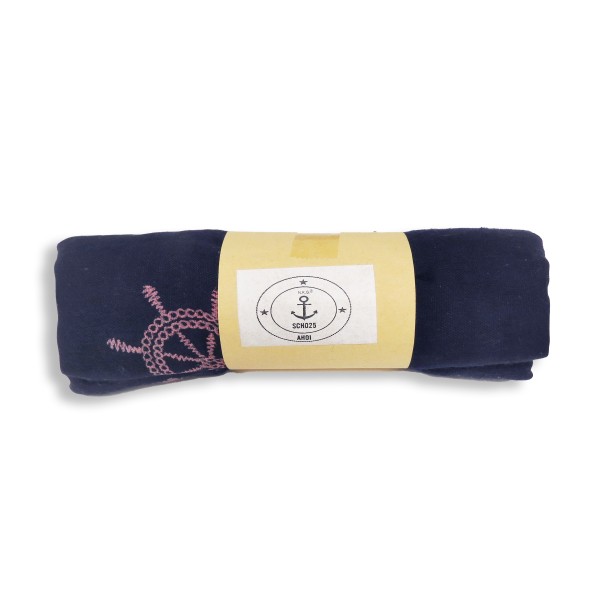 Sonia Originelli Schal Langschal "Maritim" Anker Steuerrad Reliefdruck Fransen Sommer