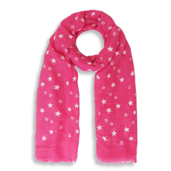 Sonia Originelli Schal Langschal "Sterne" Reliefdruck Fransen Sommer