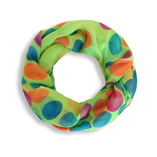 Sonia Originelli Schal Loop "Kugeln" neon gelb Rundschal Sommer