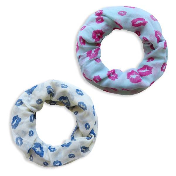 Sonia Originelli Schal Loop "Kussmund" Kiss Rundschal Sommer