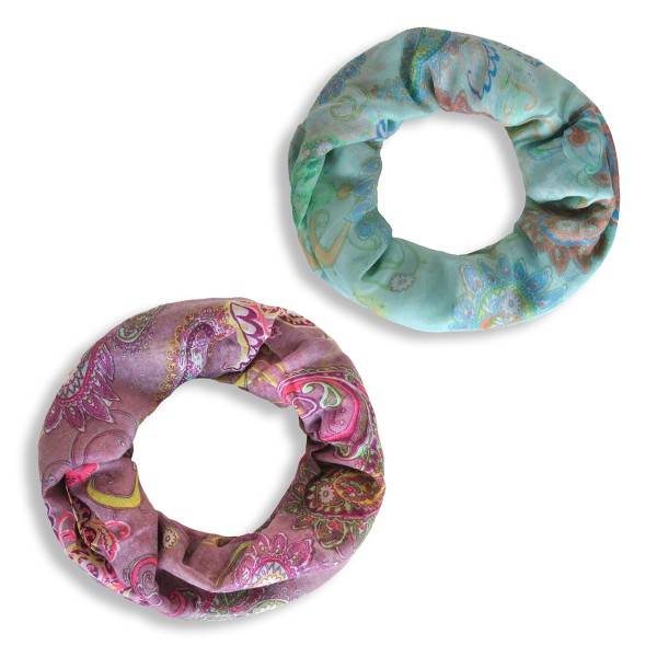 Sonia Originelli Schal Loop "Paisley" Glitzer Rundschal Sommer