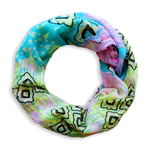 Sonia Originelli Schal Loop "Raute" neon Rundschal Sommer