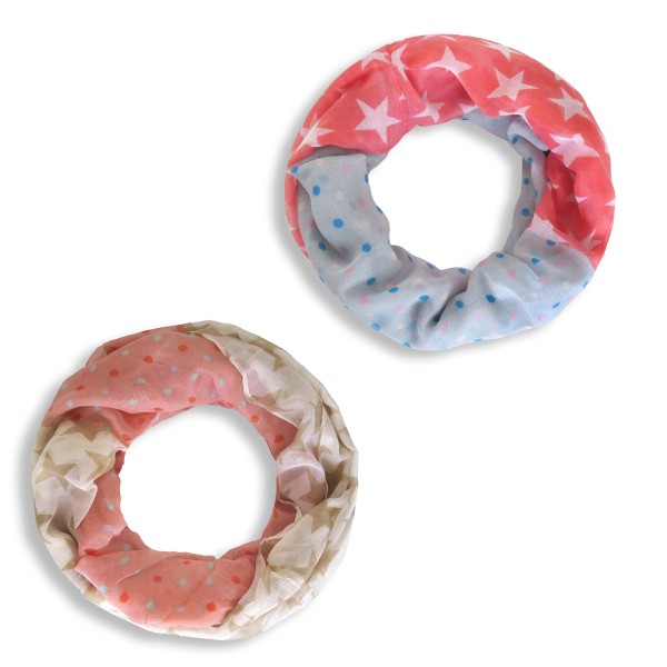 Sonia Originelli Schal Loop "Sterne Punkte" Rundschal Sommer