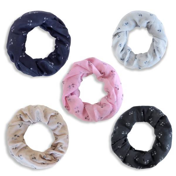 Sonia Originelli Schal Loop "Zwillingsanker" Rundschal Sommer