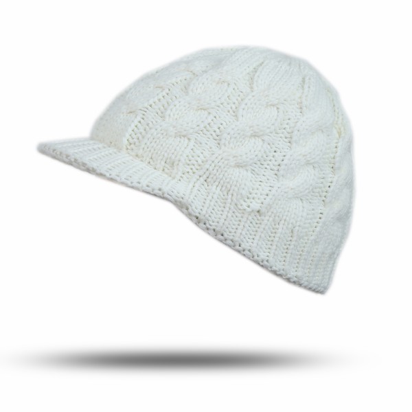 Sonia Originelli Schirmmütze Gestrickt Zopfmuster Herbst Winter