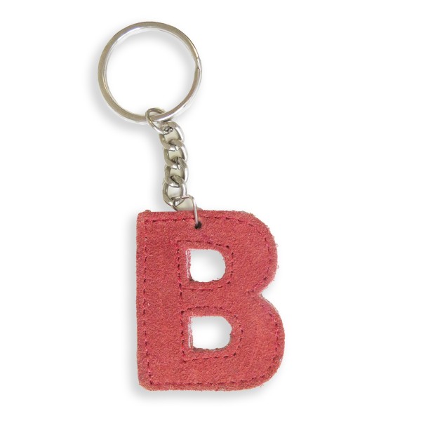 Sonia Originelli Schlüsselanhänger "Buchstabe" Alphabet Leder Ring Anhänger