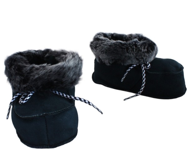 Sonia Originelli SET Baby Kleinkinder Hausschuhe Fäustel "Wölckchen" Lammfell Leder