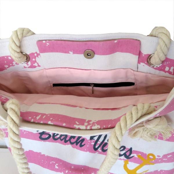 Sonia Originelli Shopper "Beach Vibes" Vintage Strand Sommer Tasche Streifen Anker