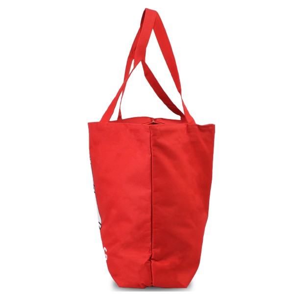 Sonia Originelli Shopper Hamburg Bestickung Tragetasche Einkaufsbeutel Rot