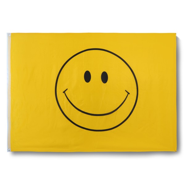 Sonia Originelli Smiley lustiges Gesicht Fahne Flagge 90 x 150 cm Fanartikel Hissfahne Ösen WM EM