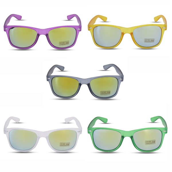 Sonia Originelli Sonnenbrille Fasching Verspiegelt Party Transparent