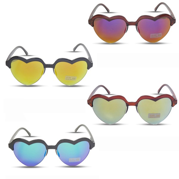 Sonia Originelli Sonnenbrille Herzchen Verspiegelt JGA Herz Party Fasching