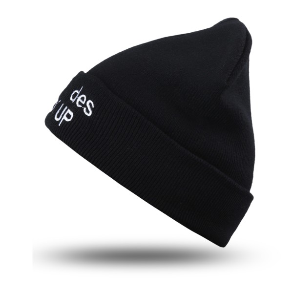 Sonia Originelli Statement Mütze "F*CK UP" Beanie Strick Unisex Schwarz