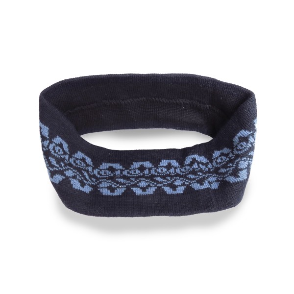 Sonia Originelli Stirnband gemustert weich und kuschelig unisex marine
