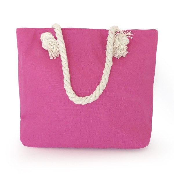 Sonia Originelli Strandtasche Anker Bestickt Maritim Seilkordel Shopper Pink