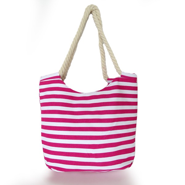 Sonia Originelli Strandtasche Maritim Gestreift Mit Patch Aufnähern BAAM!