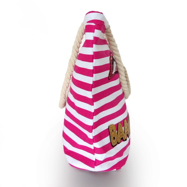 Sonia Originelli Strandtasche Maritim Gestreift Mit Patch Aufnähern BAAM!