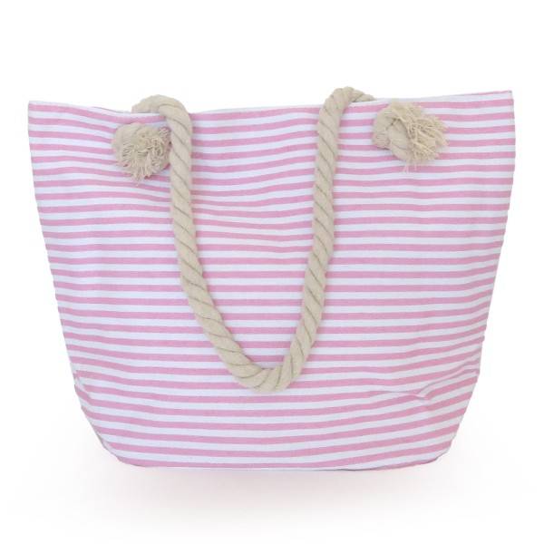 Sonia Originelli Strandtasche Maritim Gestreift Sternprint Seilkordel Reißverschluss Shopper