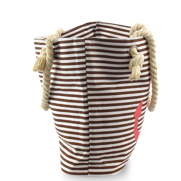 Sonia Originelli Strandtasche Maritim Gestreift Sternprint Seilkordeln Shopper