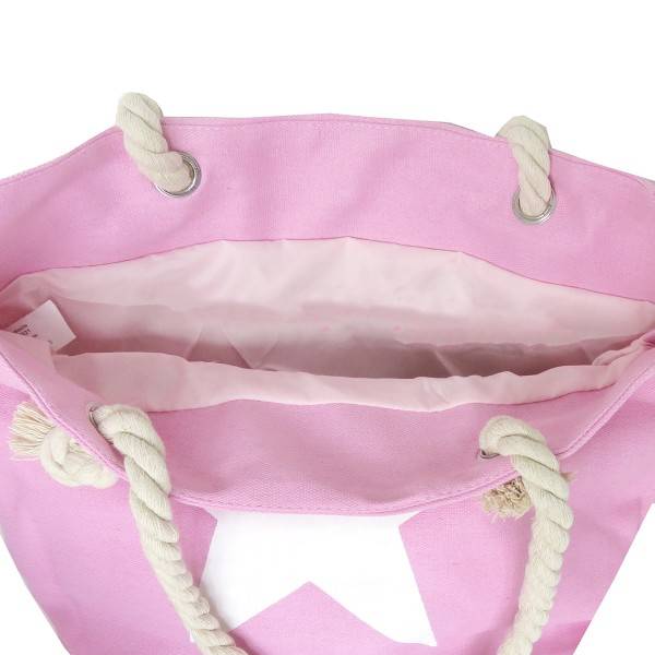 Sonia Originelli Strandtasche Uni Mit Sternaufdruck Seilkordeln Shopper