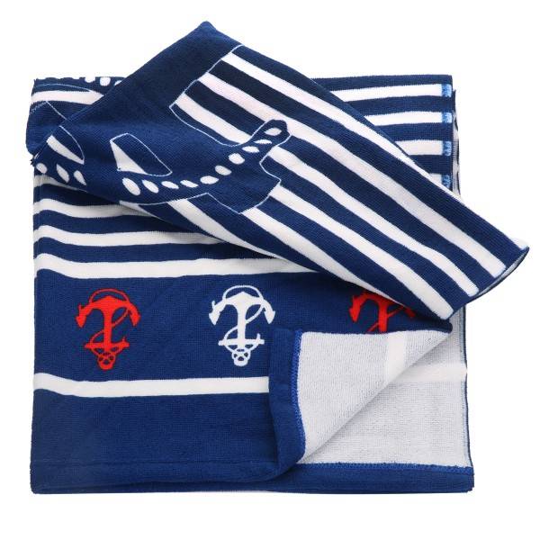 Sonia Originelli Strandtuch "Anker" Streifen Mikrofaser Handtuch Beach Maritim