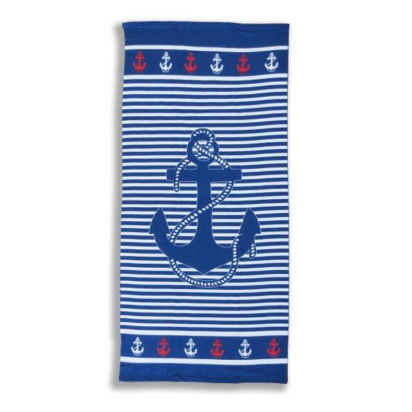 Sonia Originelli Strandtuch "Anker" Streifen Mikrofaser Handtuch Beach Maritim