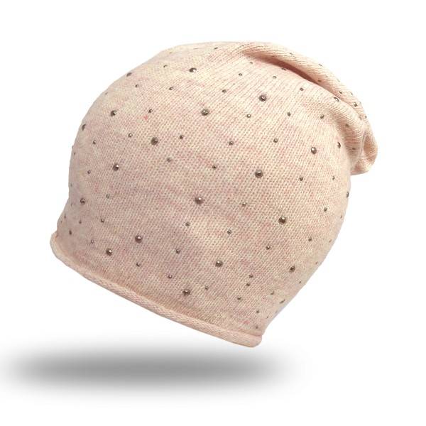 Sonia Originelli Strick Beanie "Nieten" Wolle Strickmütze Premium