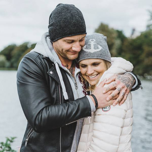 Sonia Originelli Strick Beanie "Uni" Strickmütze Wolle Premium Einfarbig