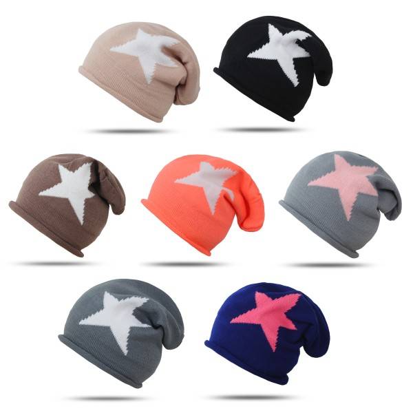 Sonia Originelli Strick Mütze "Stern" Beanie Winter Unisex