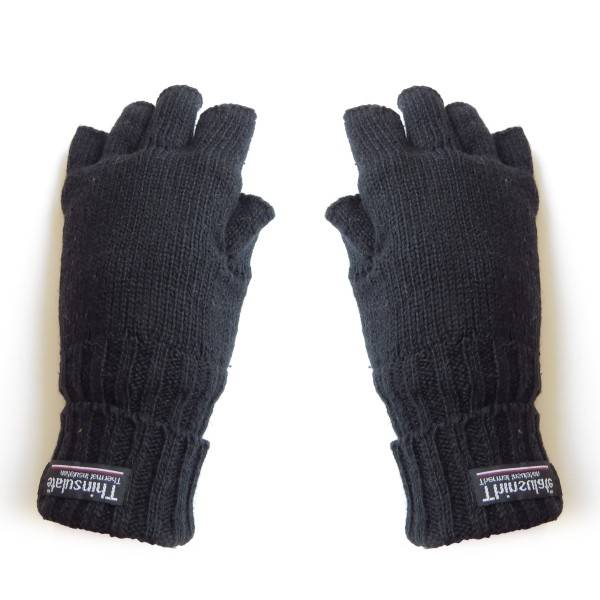 Sonia Originelli Strickhandschuh Halbfinger Wolle Fleece Winter Unisex