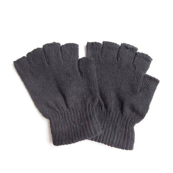 Sonia Originelli Strickhandschuhe Fingerhandschuhe Strick Halbfinger Einfarbig Winter