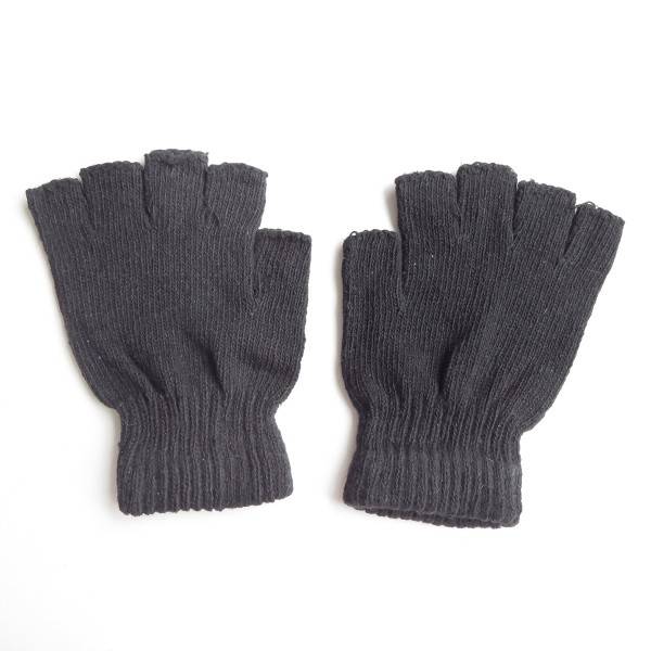 Sonia Originelli Strickhandschuhe Fingerhandschuhe Strick Halbfinger Einfarbig Winter