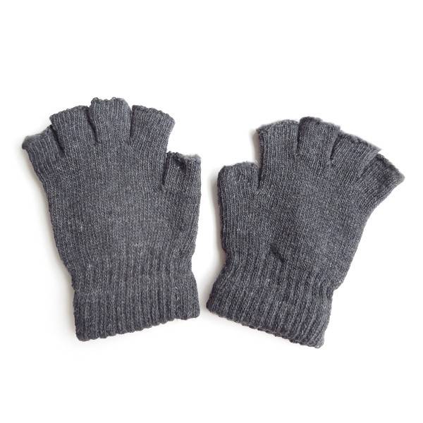 Sonia Originelli Strickhandschuhe Fingerhandschuhe Strick Halbfinger Einfarbig Winter